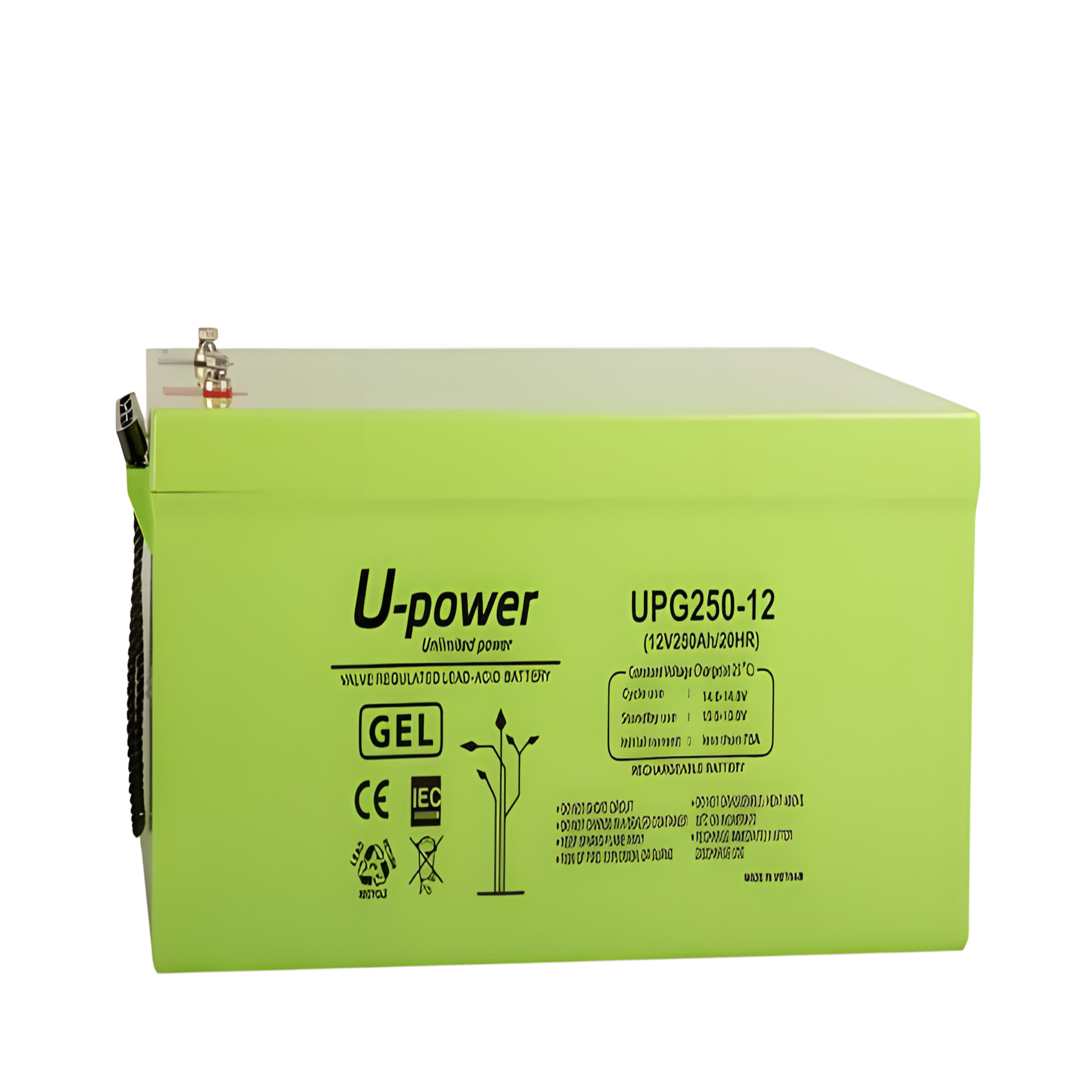 Masterbattery Batterie Gel U-Power 12V, 250 Ah 12M