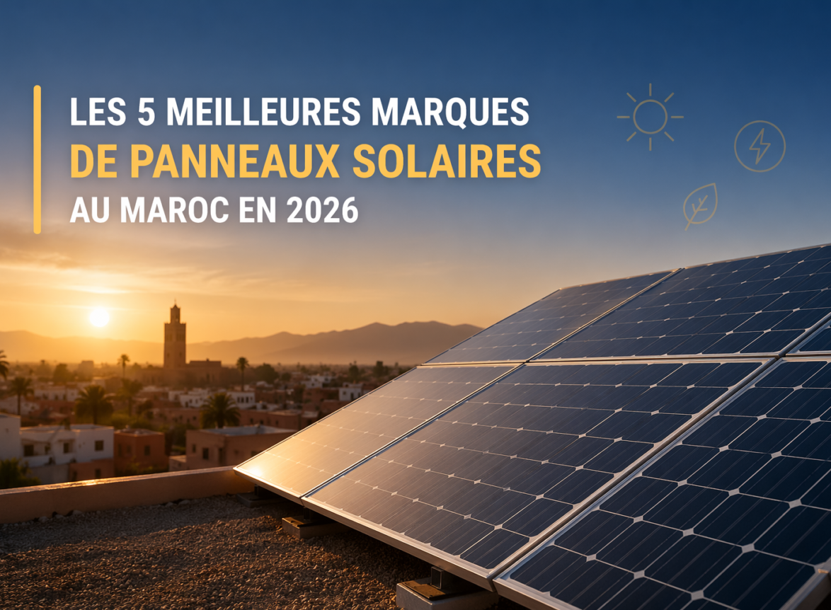 Les 5 meilleures marques de panneaux solaires au Maroc en 2026 – Jinko, Canadian Solar, Longi, Trina, Eco Green