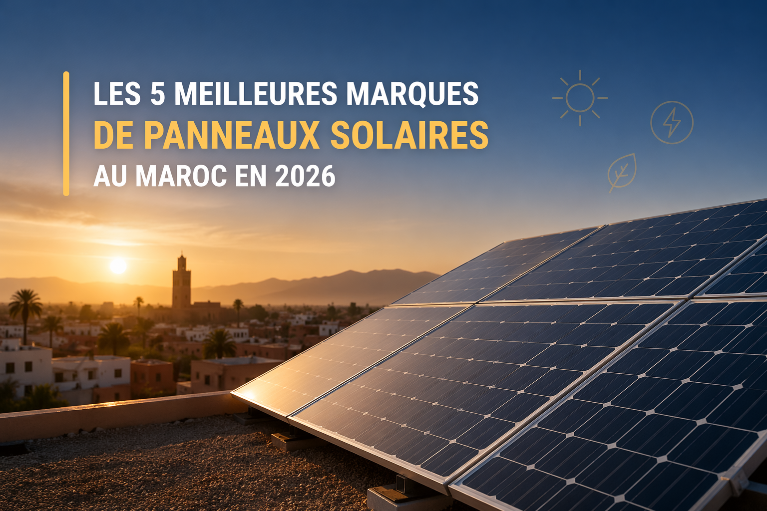 Les 5 meilleures marques de panneaux solaires au Maroc en 2026 – Jinko, Canadian Solar, Longi, Trina, Eco Green